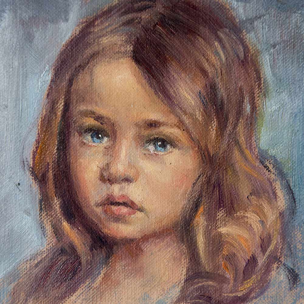 Little Girl - Oil on Canvas